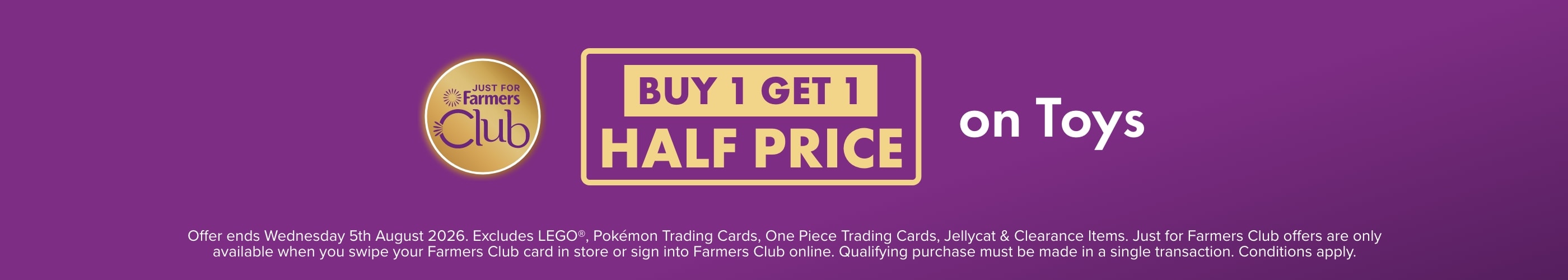 BUY 1 GET 1 HALF PRICE on Toys