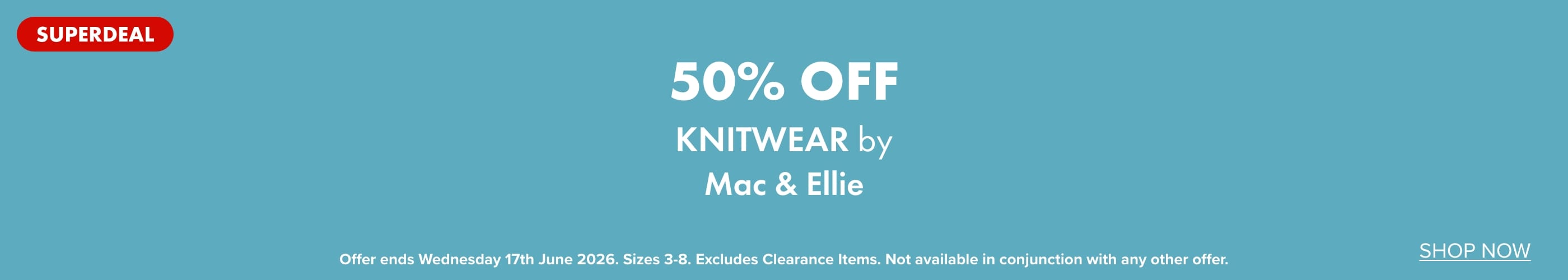 SUPERDEAL 50% OFF Knitwear by Mac & Ellie