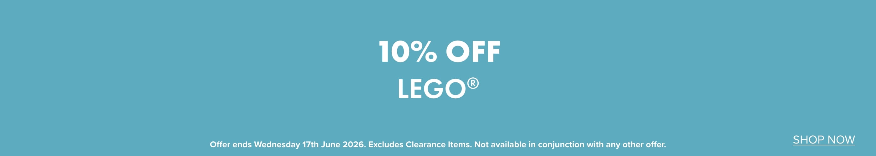 10% OFF LEGO&reg;
