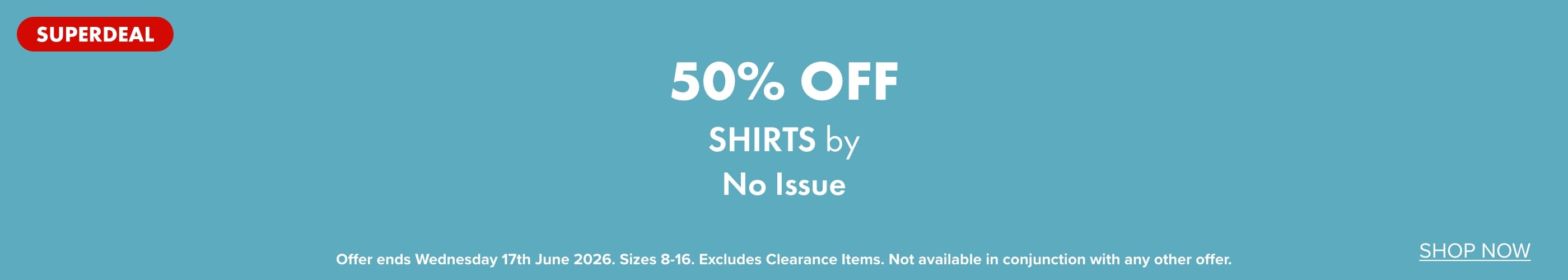SUPERDEAL 50% OFF Shirts by No Issue