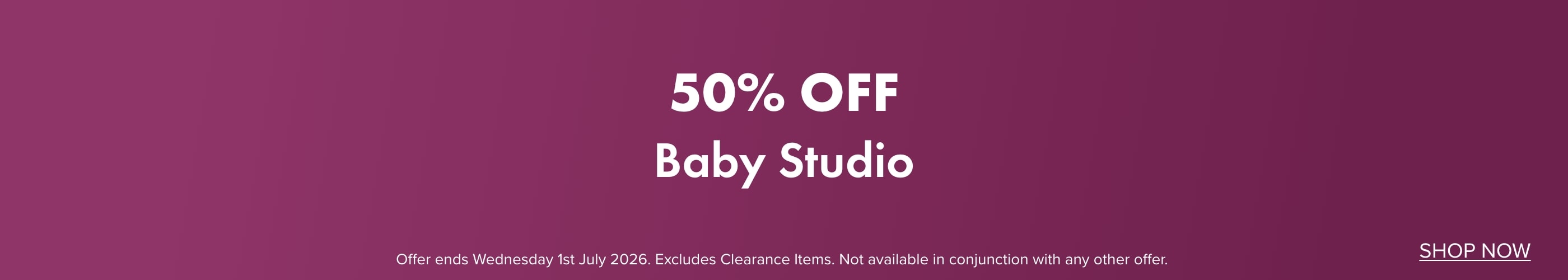 50% OFF Baby Studio
