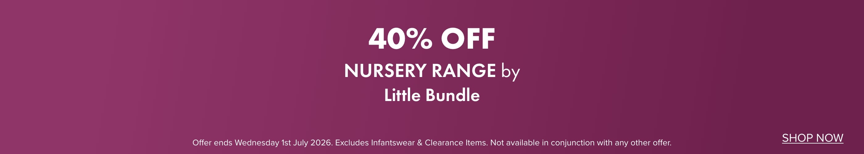 40% OFF Nursery Range by Little Bundle
