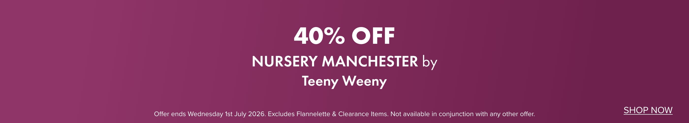 40% OFF Nursery Manchester by Teeny Weeny