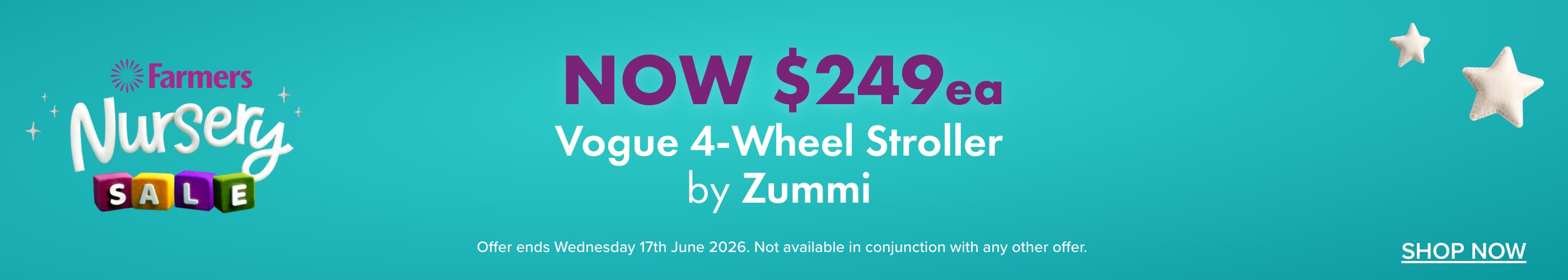 NOW $249 Vogue 4-wheel Stroller by Zummi