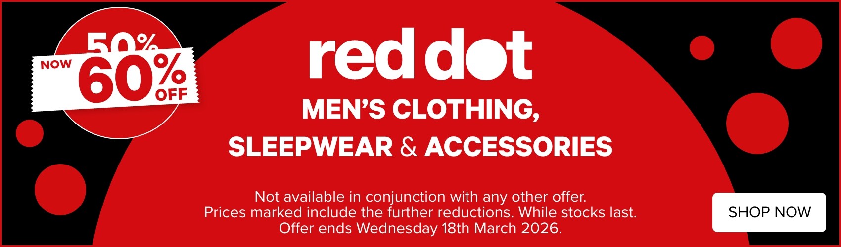 NOW 60% OFF Red Dot Men's Clothing, Sleepwear & Accessories