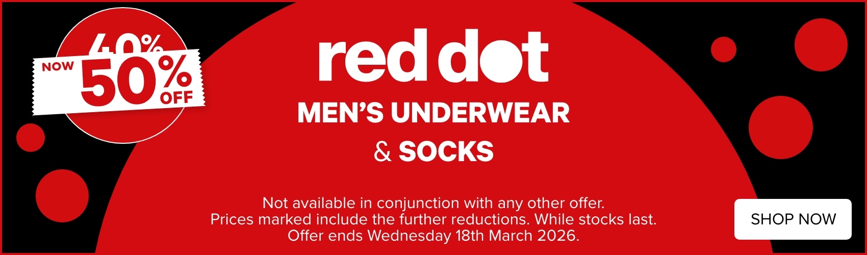 NOW 50% OFF Red Dot Men's Underwear & Socks