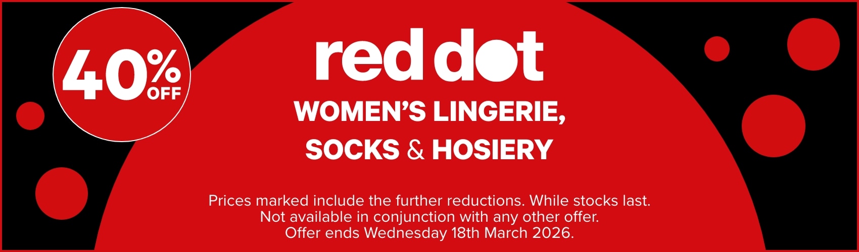 40% OFF Red Dot Lingerie, Socks & Hosiery