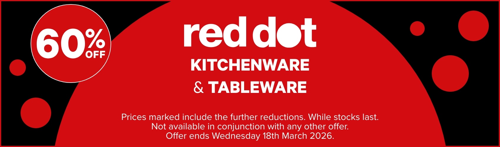 60% OFF Red Dot Kitchenware & Tableware