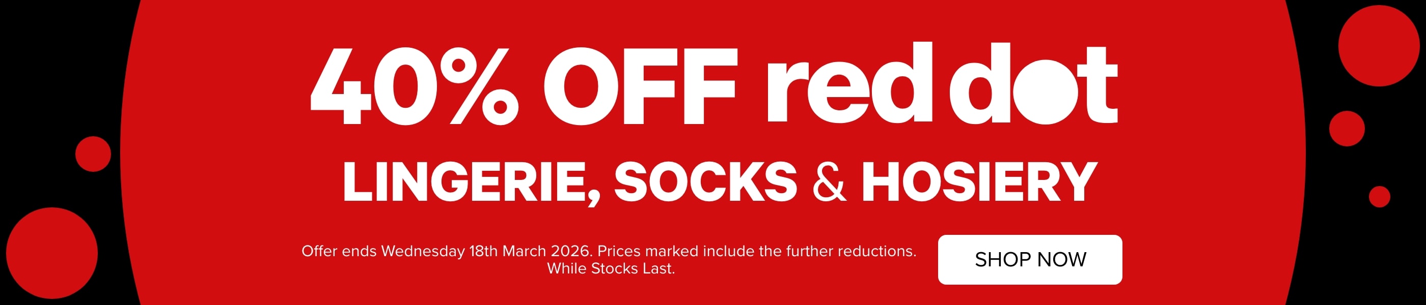 Red Dot 40% OFF Lingerie