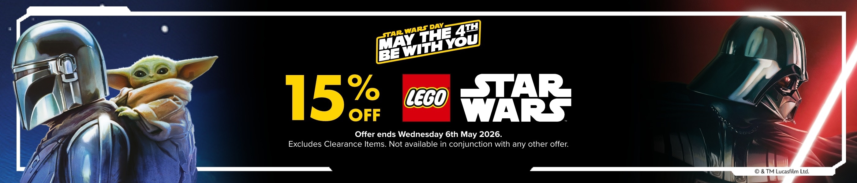 Star Wars May the 4th 15% OFF LEGO Star Wars