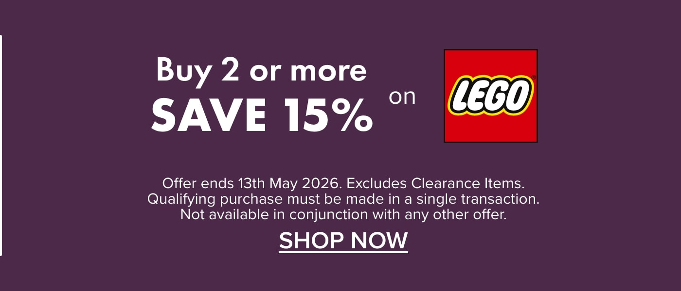 SAVE 15% WHEN YOU BUY 2 OR MORE items of LEGO&reg;