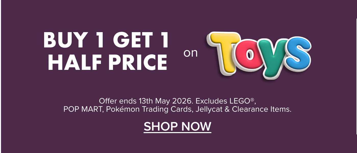 BUY 1 GET 1 HALF PRICE on Toys