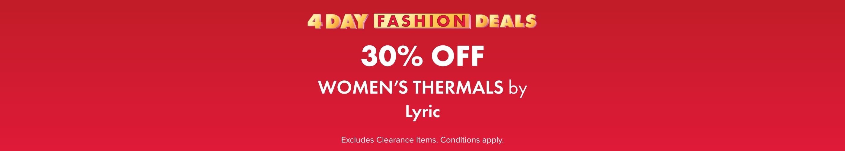 30% OFF Women's Thermals by Lyric