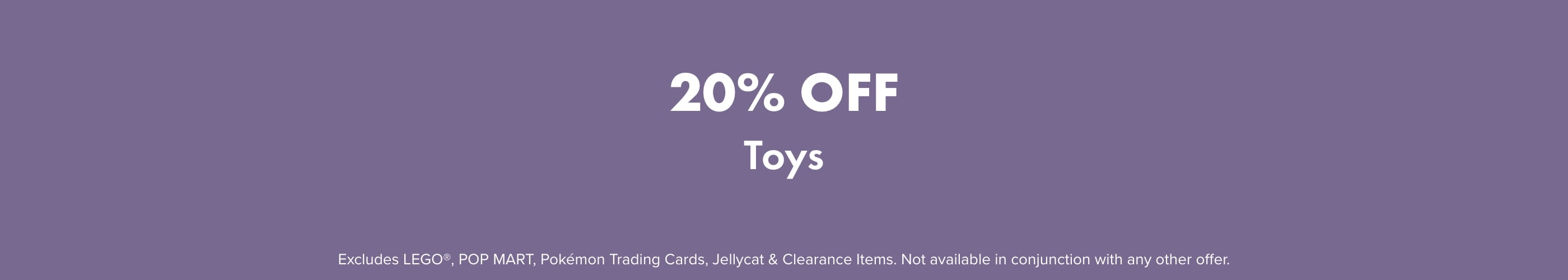 20% OFF Toys