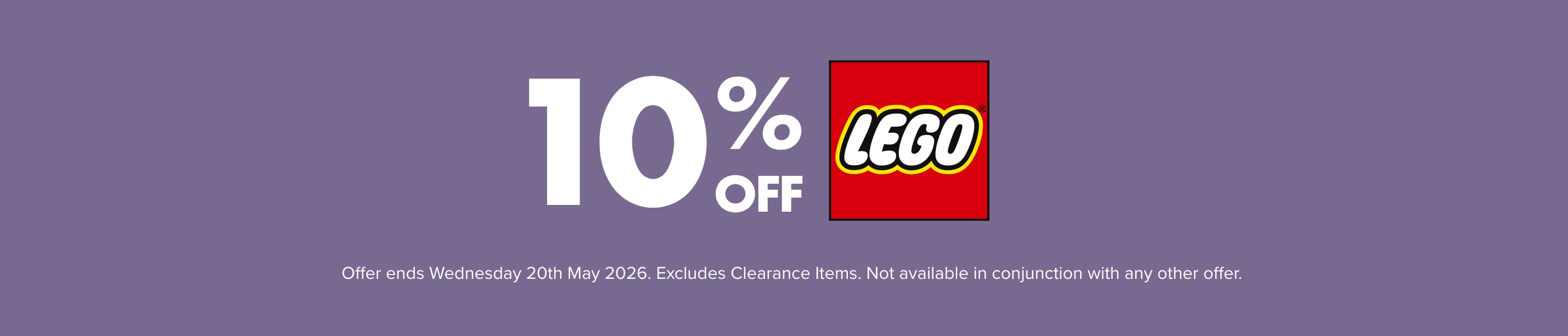 10% OFF LEGO&reg;