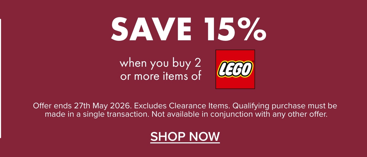 SAVE 15% WHEN YOU BUY 2 OR MORE items of LEGO&reg;