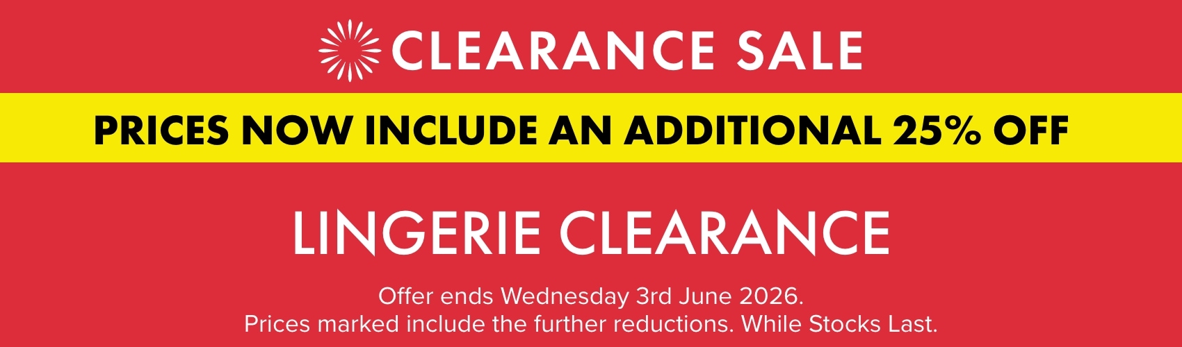 Lingerie Clearance