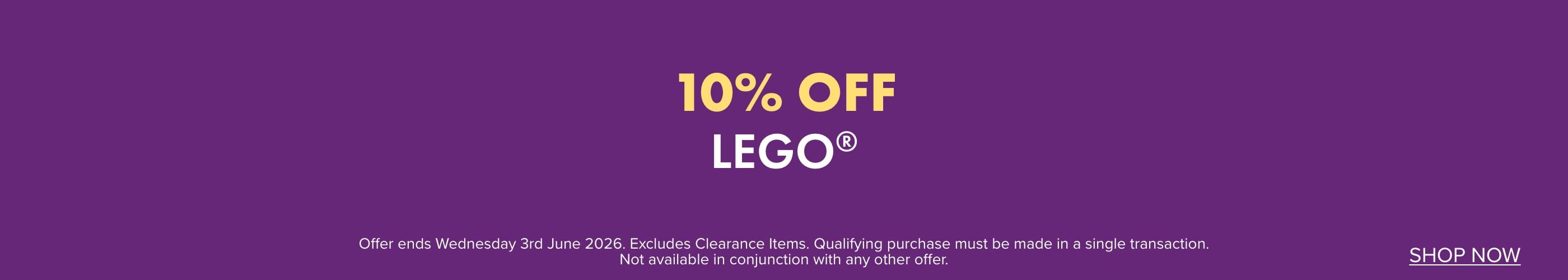 10% OFF LEGO&reg;