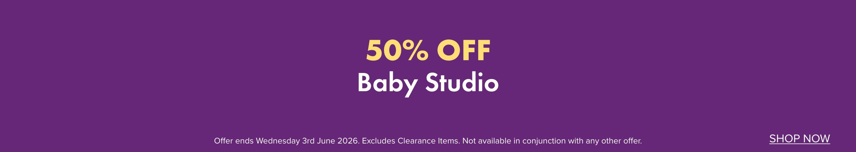 50% OFF Baby Studio