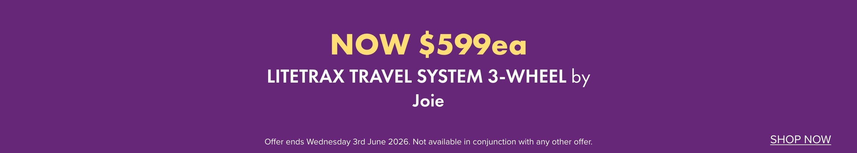 NOW $599 Litetrax Travel System by Joie
