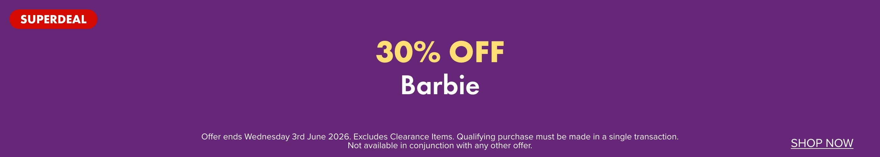 30% OFF Barbie