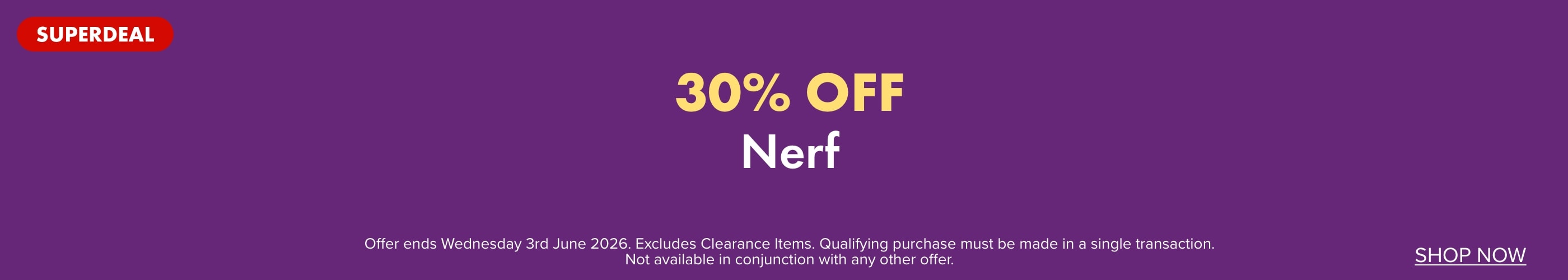 30% OFF Nerf