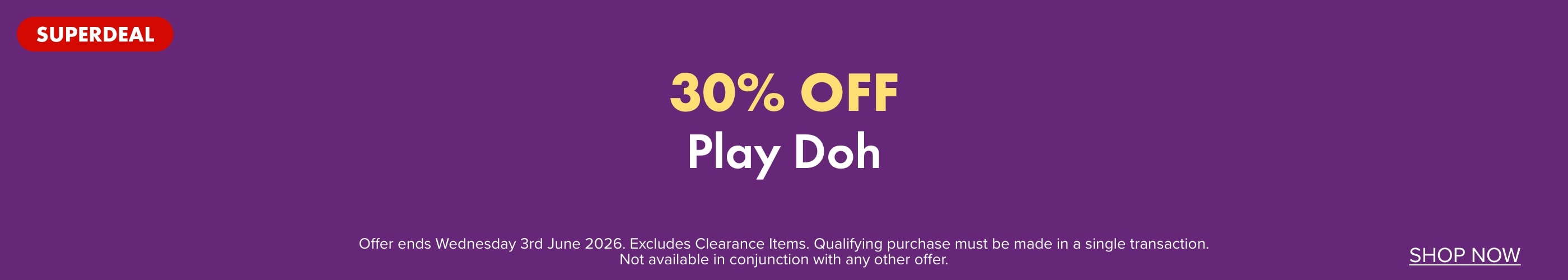 30% OFF Play Doh