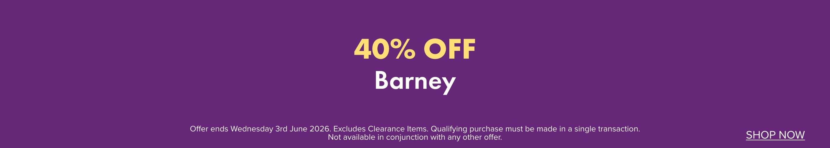 40% OFF Barney