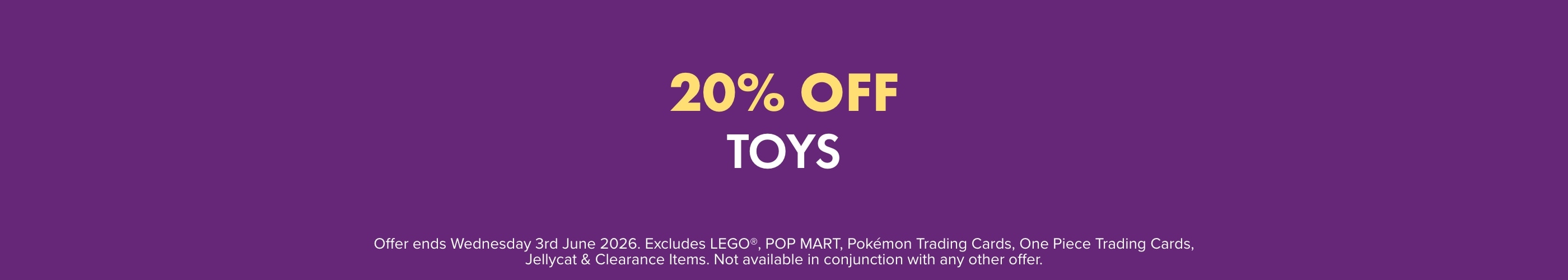 20% OFF Toys