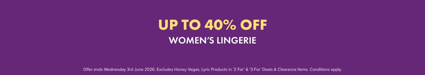 Up to 40% OFF Women's Lingerie