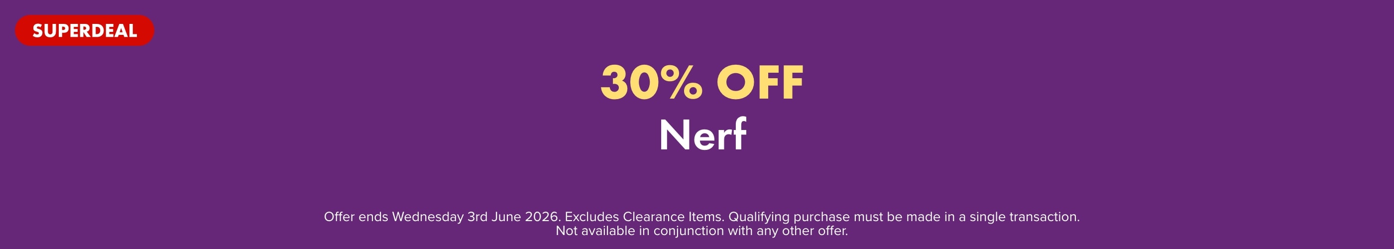 SUPERDEAL 30% OFF Nerf