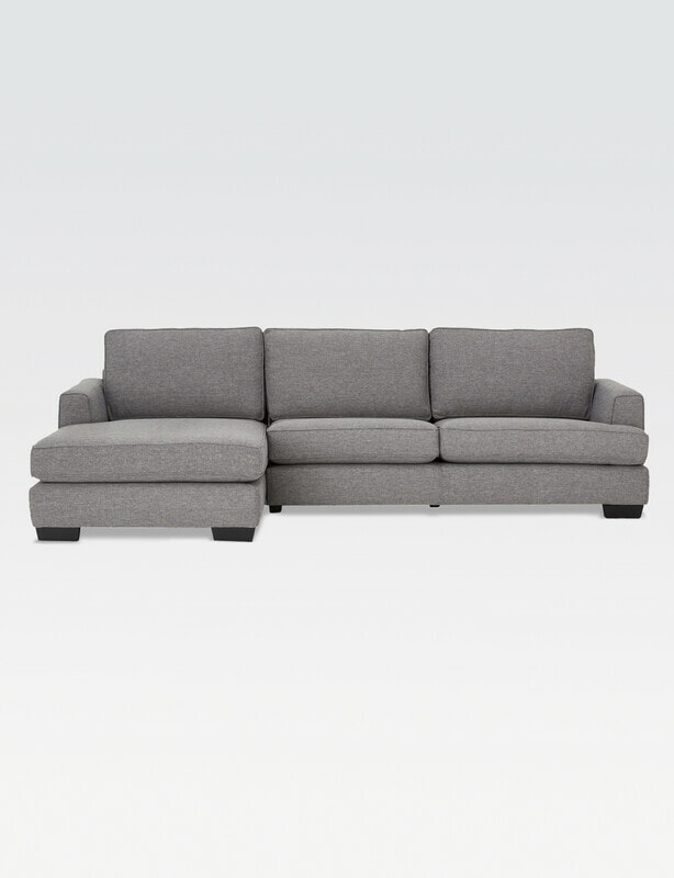LUCA Furniture Max Fabric 2.5 Seater Sofa with Left Hand Facing Chaise, Slate product photo