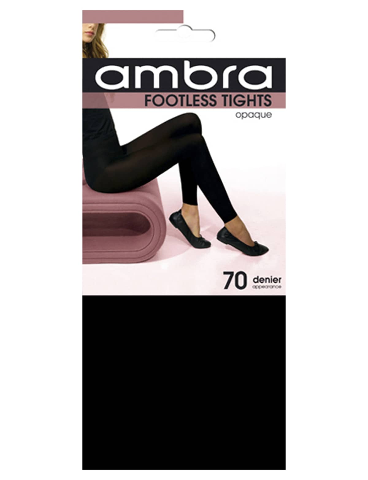 Ambra Footless Tights, 70 Denier - Hosiery