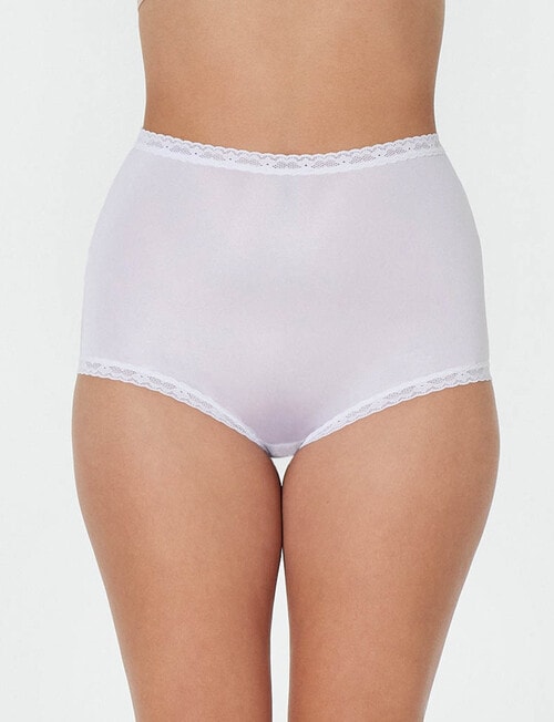 Bendon Nylon Tricot Full Brief, White product photo