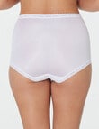 Bendon Nylon Tricot Full Brief, White product photo View 03 S