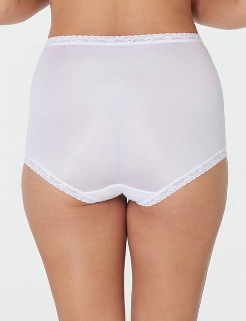 Bendon Nylon Tricot Full Brief, White product photo View 03 L