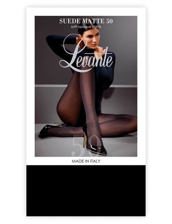 Levante Suede Matte Opaque Tight, 50 Denier, Nero (Black) product photo