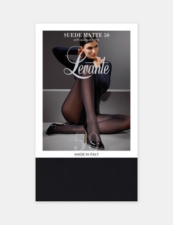 Levante Suede Matte Opaque Tight, 50 Denier, Nero product photo