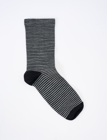 Columbine Fine Stripe Wool Crew Sock product photo