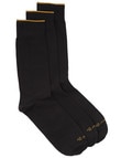Jockey Business Cotton Crew Sock, 3-Pack, Black product photo View 02 S
