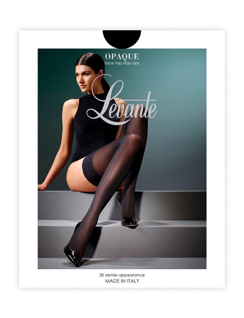 Levante Opaque Stay Up Tight, 50 Denier, Black product photo