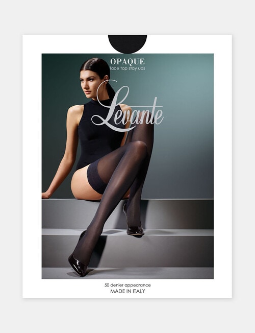 Levante Opaque Stay Up Tight, 50 Denier, Black product photo
