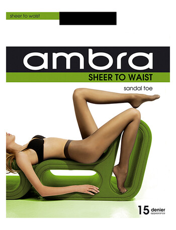 Ambra Sheer to Waist Pantyhose, 15 Denier, Black product photo