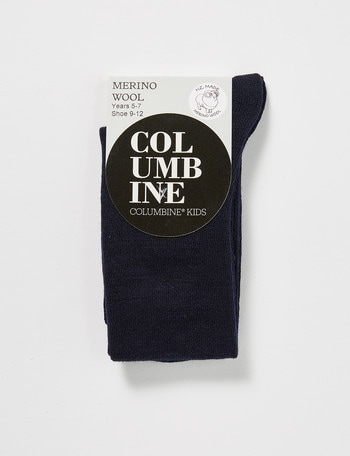 Columbine Wool Under-The-Knee Sock, Navy product photo