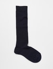 Columbine Wool Under-The-Knee Sock, Navy product photo View 02 S