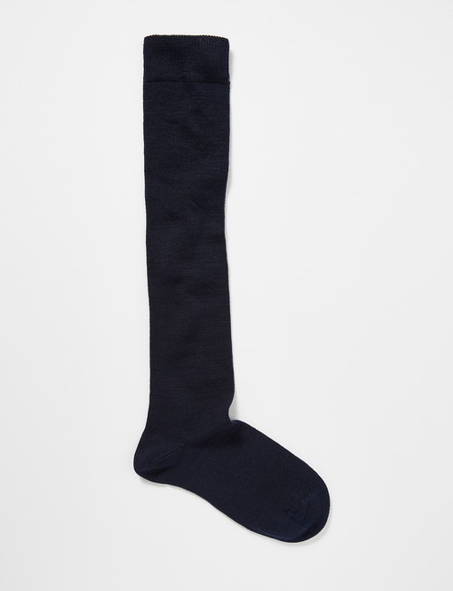 Columbine Wool Over-The-Knee Sock, Navy product photo View 02 L