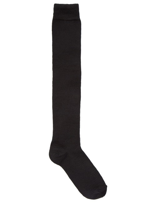 Columbine Wool Over-The-Knee Sock, Black product photo View 02 L