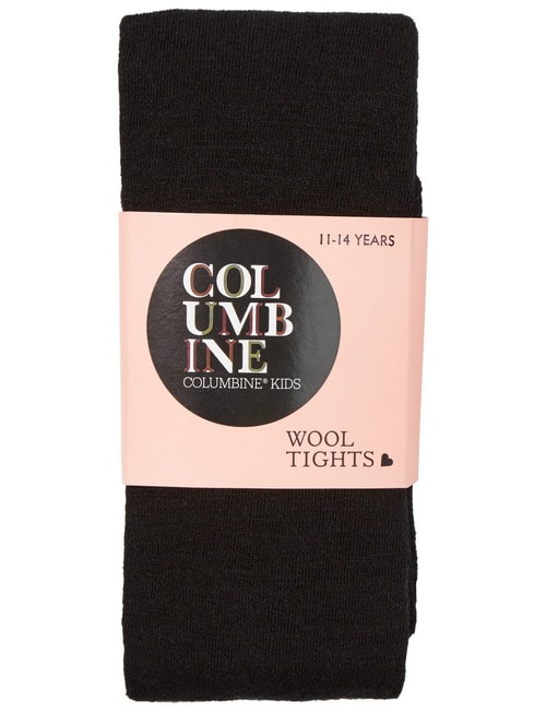 Columbine Wool Rich Tights, Black product photo