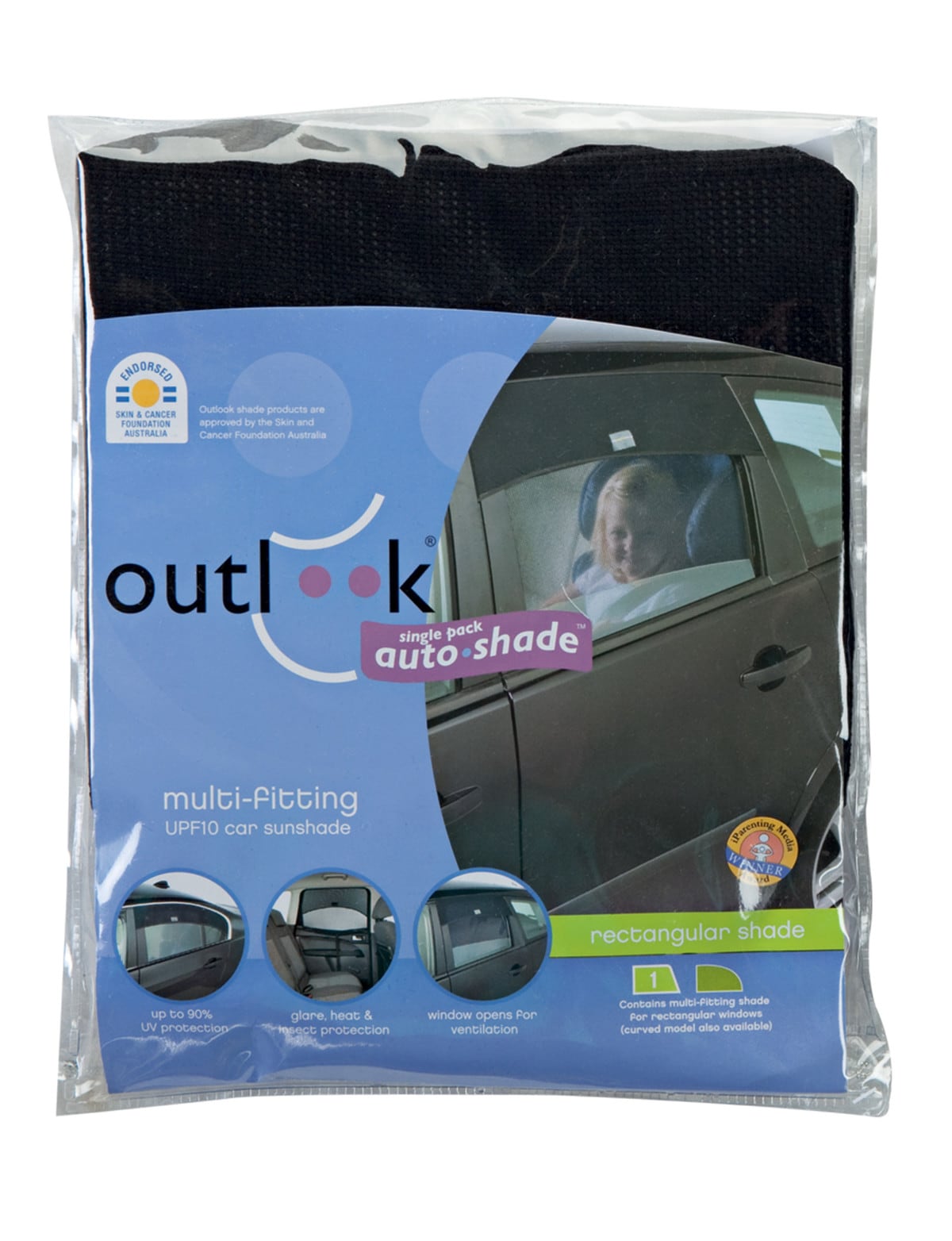Outlook Auto Shade, Rectangular Car Seats & Travelling