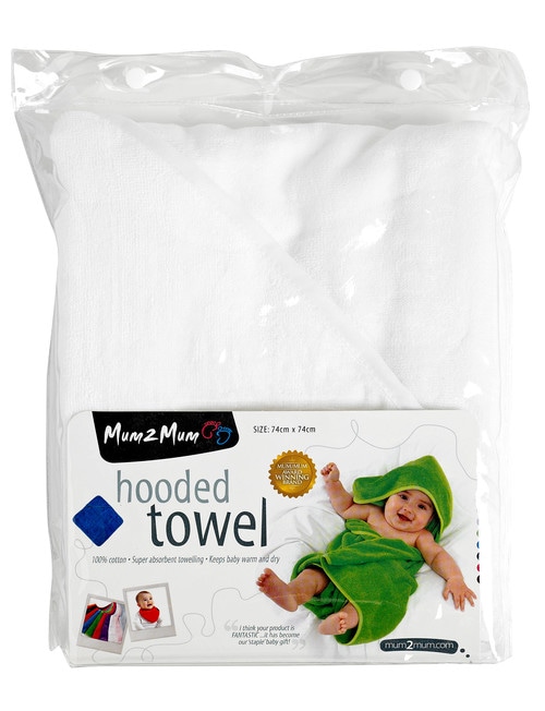 Mum 2 Mum Hooded Towel, White product photo View 03 L